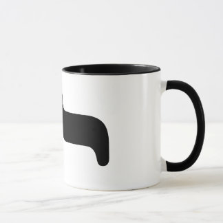 Stencil Font Parenthese Mustache Mug