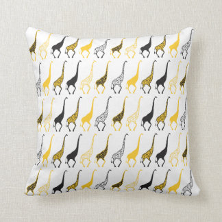 Stencil Giraffes Throw Pillow