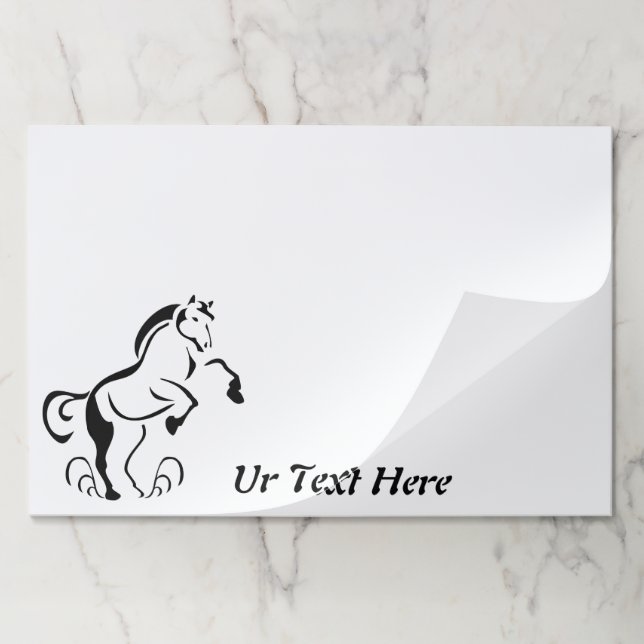 Stencil Horse Rearing Up Paper Pad (Folded)