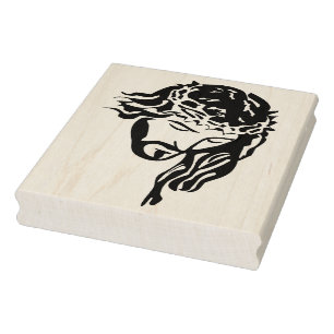 Stencil Jesus bust pattern art stamp