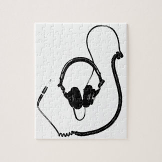 Stencil Style DJ Headphones Jigsaw Puzzle
