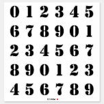 [ Thumbnail: Stencil Style Look Digits / Numbers / Numerals Sticker ]