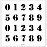 [ Thumbnail: Stencil Style Numerals / Numbers / Digits Sticker ]