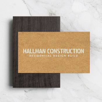 Stenciled Particle Board Construction Builder Business Card by 1201am at Zazzle