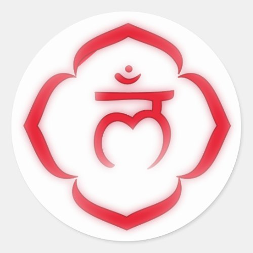 Stenciled Root Chakra _ Muladhara Classic Round Sticker