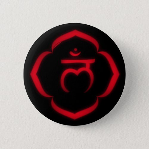 Stenciled Root Chakra _ Muladhara Pinback Button