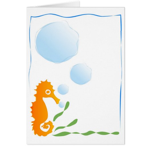 Stenciled Seahorse Cards (Front)