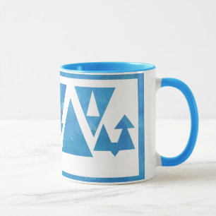 Stencilled Triangles and Arrows Mug