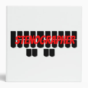 Stenographer Steno Keys for Court Reporters Binder