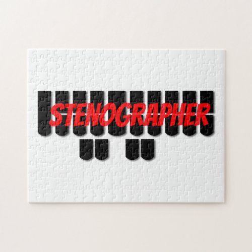 Stenographer Steno Keys for Court Reporters Jigsaw Puzzle