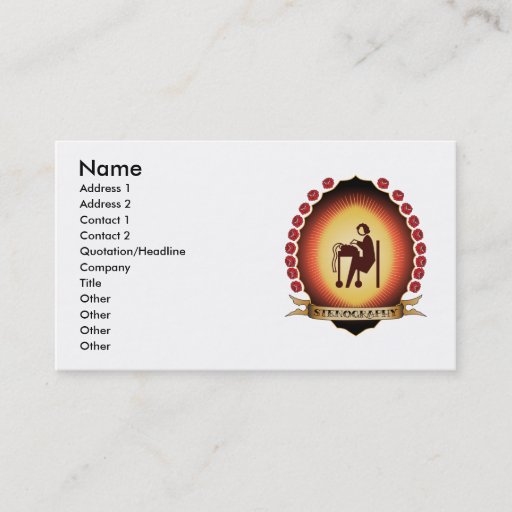 Customizable Stenography Mandorla Business Cards