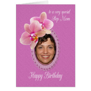 Steo Mom Special Birthday Wishes Orchids Cards