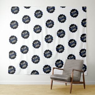 Step and Repeat Backdrop Own Business Logo White