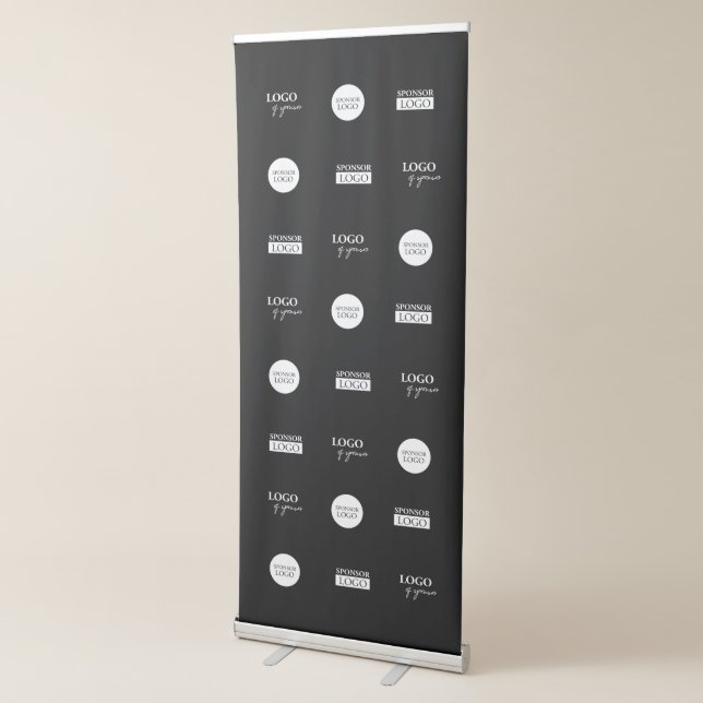Step and repeat Company Sponsor logos Media Retractable Banner (3/4)