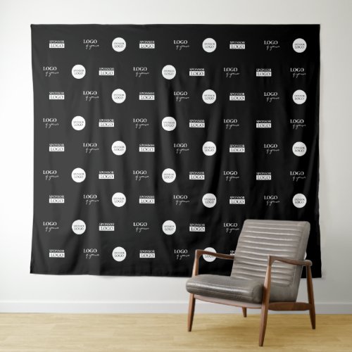 Step and repeat Company Sponsor logos Media wall Tapestry