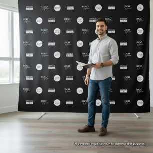 Step and repeat Company Sponsor logos Media wall Tapestry