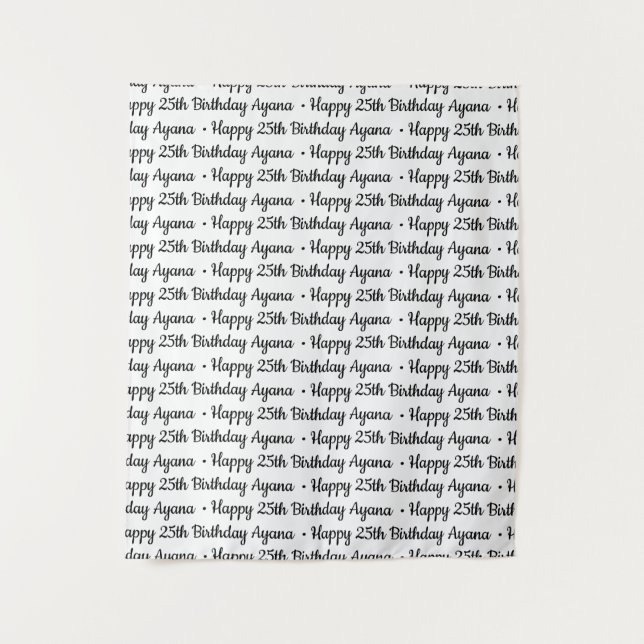 Step and Repeat Fabric Banner | Custom Text Tapestry (Front)