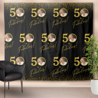 Step and Repeat Fabulous Birthday Photo Backdrop 