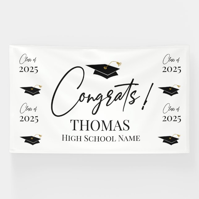 Step and repeat Graduation Backdrop banner  (Horizontal)