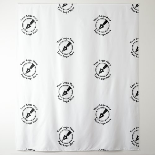 Step and Repeat Notary Business Logo Event White  Tapestry
