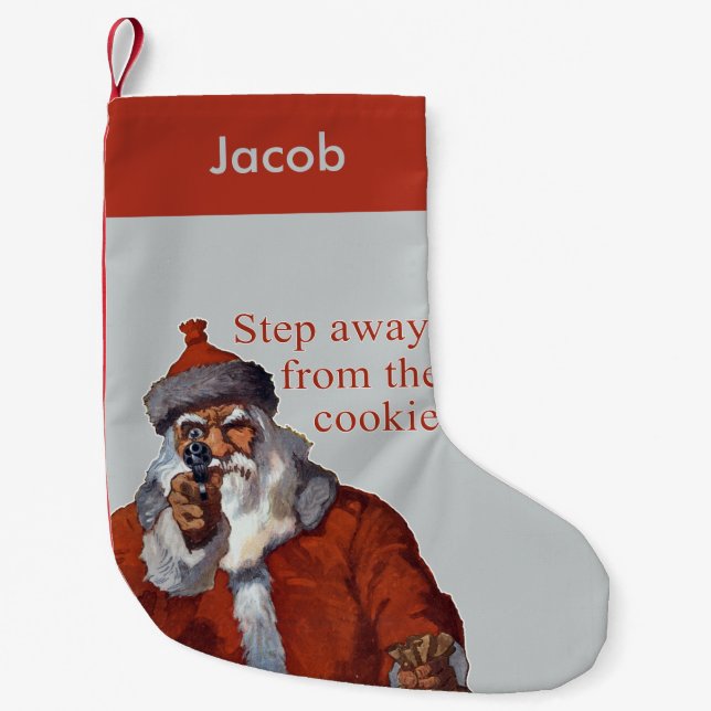 Step Away from the Cookies Small Christmas Stocking (Front)