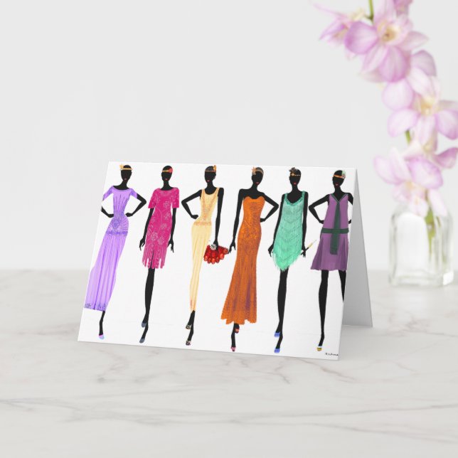 "Step Back in Time, Shine in the Present." Card (Orchid)