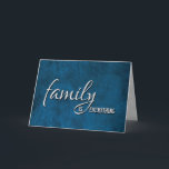 Step Brother Birthday Blue Leather  Card<br><div class="desc">Blue leather background for step brother's birthday.
Inside text can be changed for any family member.</div>