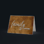 Step Brother Birthday Brown Leather Card<br><div class="desc">Brown leather background for step brother's birthday.
Inside text can be changed for any family member.</div>