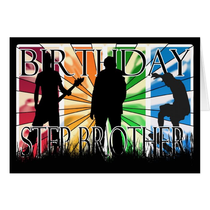 Step Brother Birthday Card Male Modern