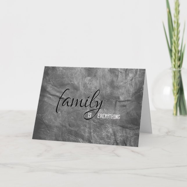 step brother birthday gray leather card (Front)