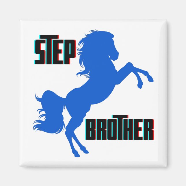 Step Brother Horse Rearing Magnet (Front)