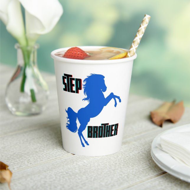 Step Brother Horse Rearing Paper Cups (Insitu)