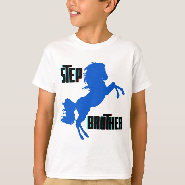 Step Brother Horse Rearing T-Shirt (Front)