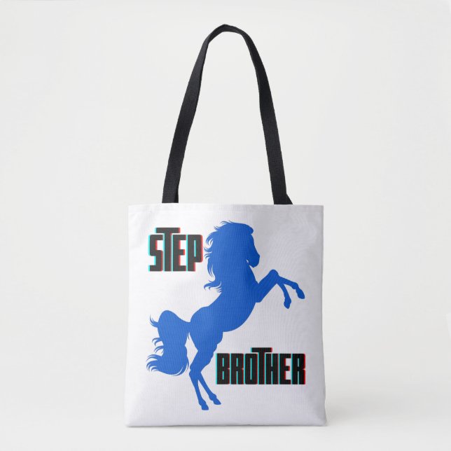 Step Brother Horse Rearing Tote Bag (Front)
