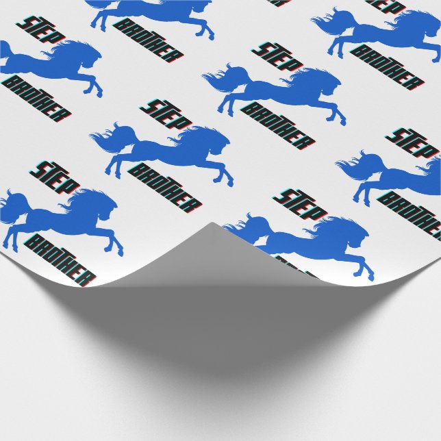 Step Brother Horse Rearing Wrapping Paper (Corner)