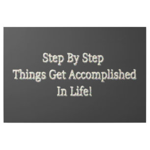 "Step By Step" Cute Design. Buy Now Gallery Wrap
