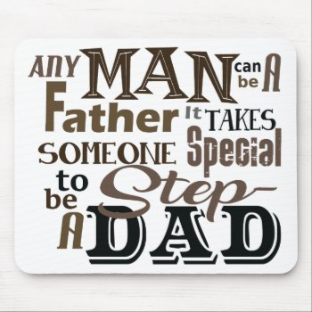 Step Dad Best Father Day Mouse Pad by Lorriscustomart at Zazzle
