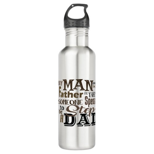 Step Dad Best Father Day Stainless Steel Water Bottle