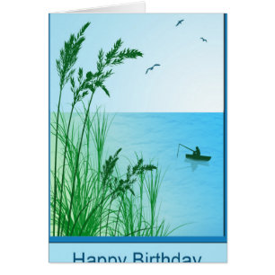 Step Dad Birthday Sea Fishing Cards