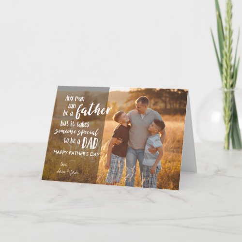 Step Dad Fathers Day Photo Card