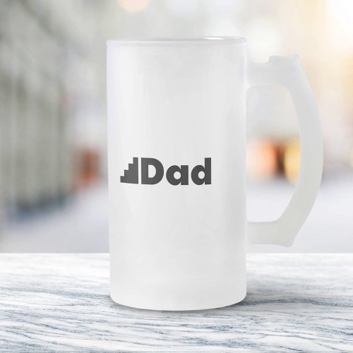 Step Dad Frosted Glass Beer Mug
