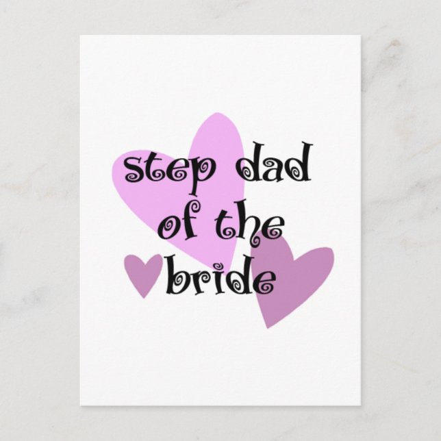 Step Dad of the Bride Postcard (Front)