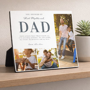 Step Dad Photo Collage Keepsake Gift Plaque