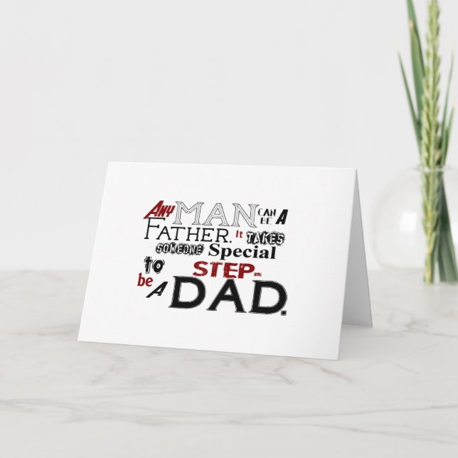 Step Dad Quote Fathers Day Card (Front)