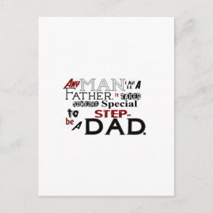 Step Dad Quote Fathers Day Postcard