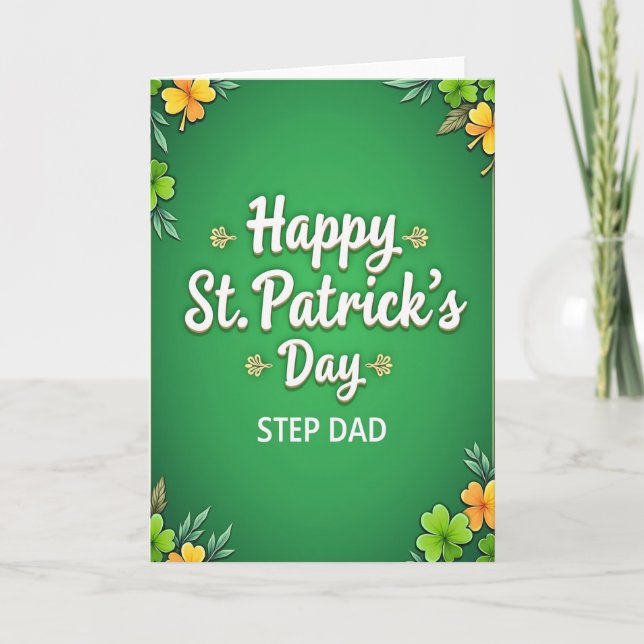 Step Dad St Patricks Day Card (Front)