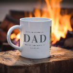 Step Dad | Three Photo Collage Coffee Mug<br><div class="desc">This simple and sweet mug says "Thank your for being the Dad that you didn't have to be" in trendy, modern typefaces with a spot for names. Minimal three photo template of your favorite personal photos for a gift anyone would love. Father's Day is the perfect opportunity to show ALL...</div>