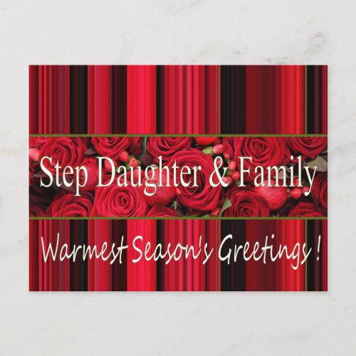 Step Daughter and family Merry Christmas card