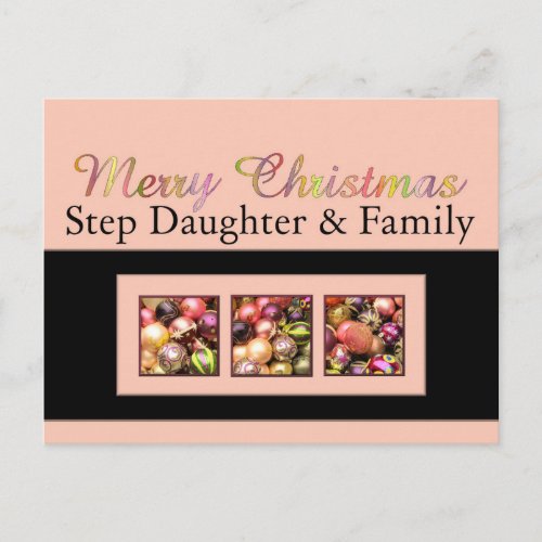 Step Daughter and family Merry Christmas card