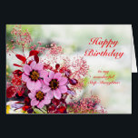 Step Daughter Birthday Pink Flowers<br><div class="desc">A birthday card for your step-daughter. Pink hellebore flowers,  also known as the christmas rose,  set against a background of red leaves from the cotinus shrub.</div>